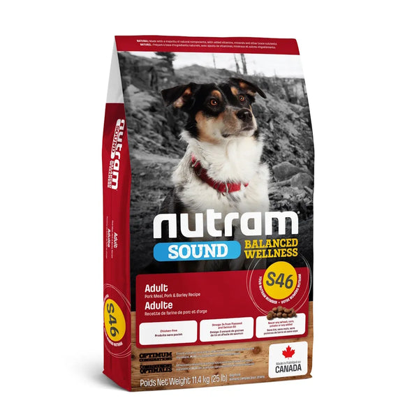Nourriture pour chien SOUND (S46), porc & orge 25 lb
