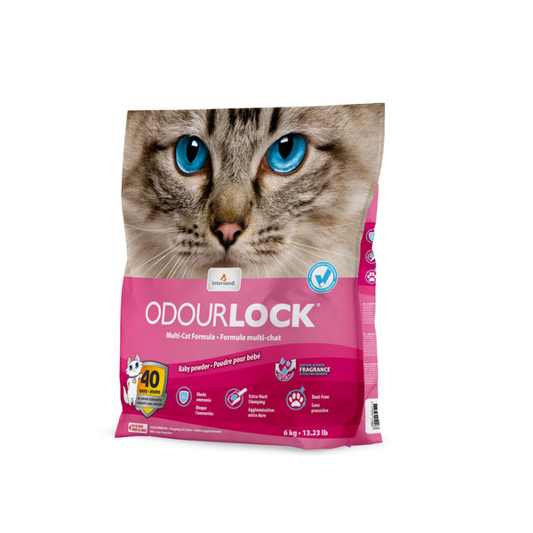 Litière Odourlock agglomérante poudre de bébé