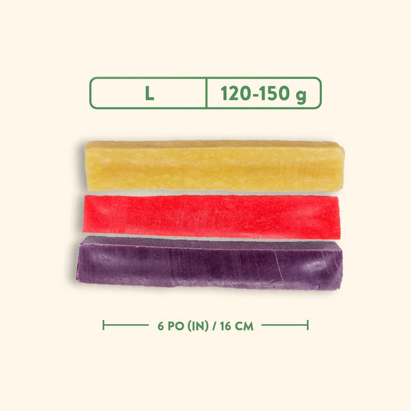 Gâterie de fromage à mâcher pour chiens - saveur assortie - Emballage de 3