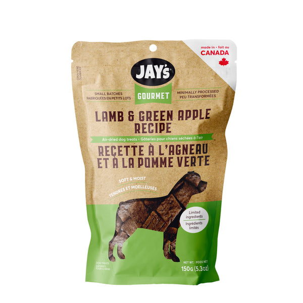 Jay's Gourmet, gâteries pour chien, agneau et pomme verte - Animatout