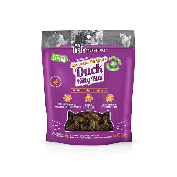 Jay's Kitty Bits, gâteries fermentées pour chat, canard 60 g