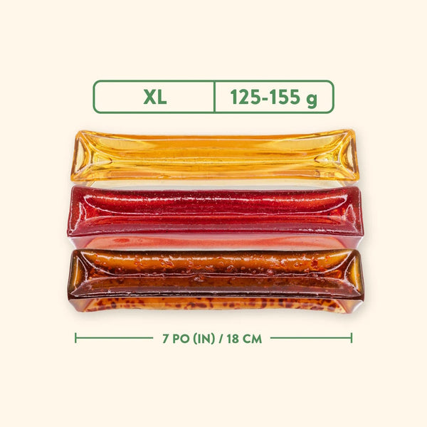 Gâterie pour chien - Gélatine à Mâcher - saveurs assorties paquet de 3 unités