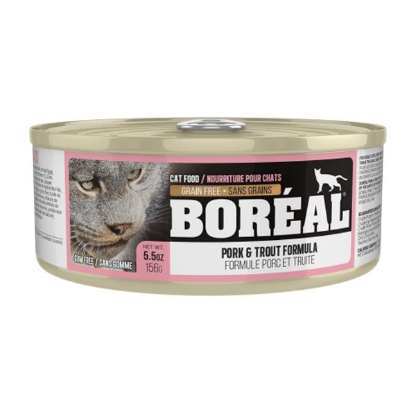 Conserve pour chat, porc et truite
