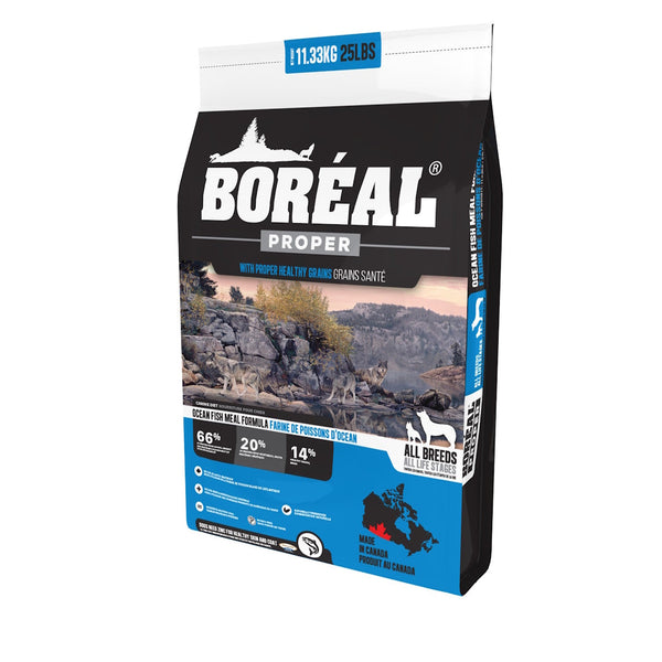 Nourriture pour chien Proper, grains santé, poisson d'océan