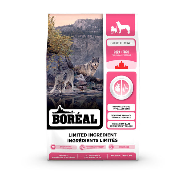 Nourriture à ingrédients limités pour chien Functional, porc
