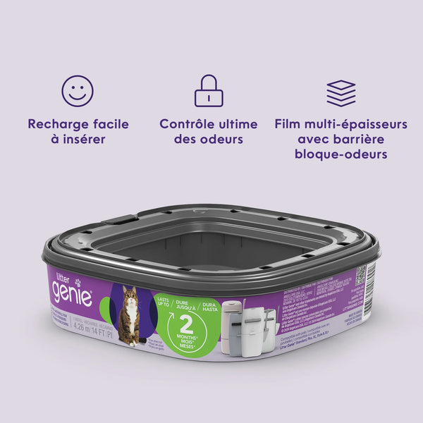Recharge carré pour LitterLocker Design ou Litter Genie Design pqt 3