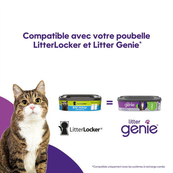 Recharge carré pour LitterLocker Design ou Litter Genie Design pqt 3