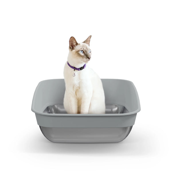Bac à litière Litter Genie Platinum avec fond fait d'acier inoxydable