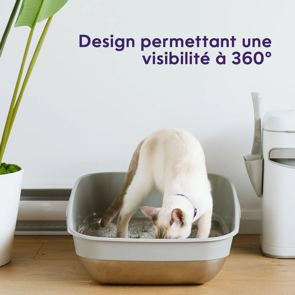 Bac à litière Litter Genie Platinum avec fond fait d'acier inoxydable