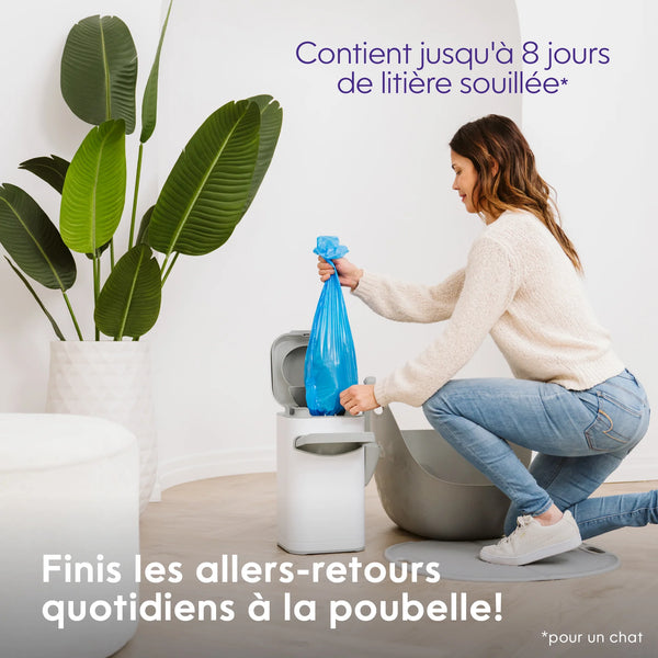 Poubelle à litière Litter Genie Platinum fait d'acier inoxydable
