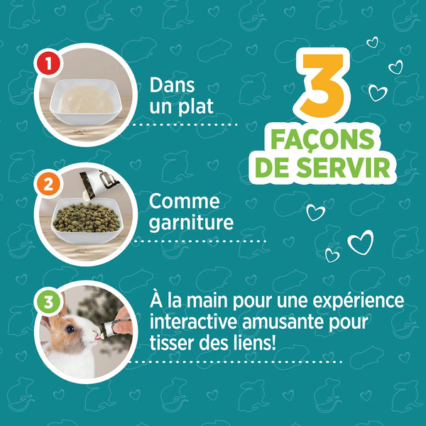Gâteries Lickables pour petits animaux, saveur de carotte et aneth, 5 tubes (10 g)