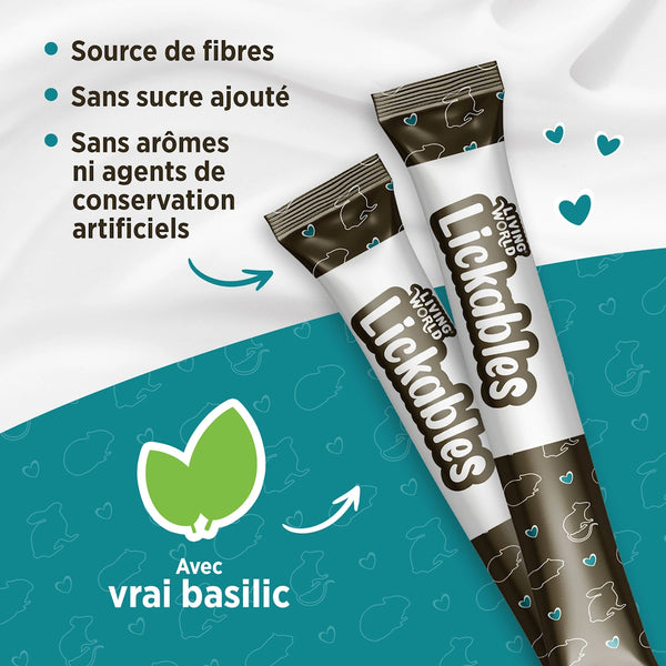 Gâteries Lickables pour petits animaux, saveur de carotte et aneth, 5 tubes (10 g)