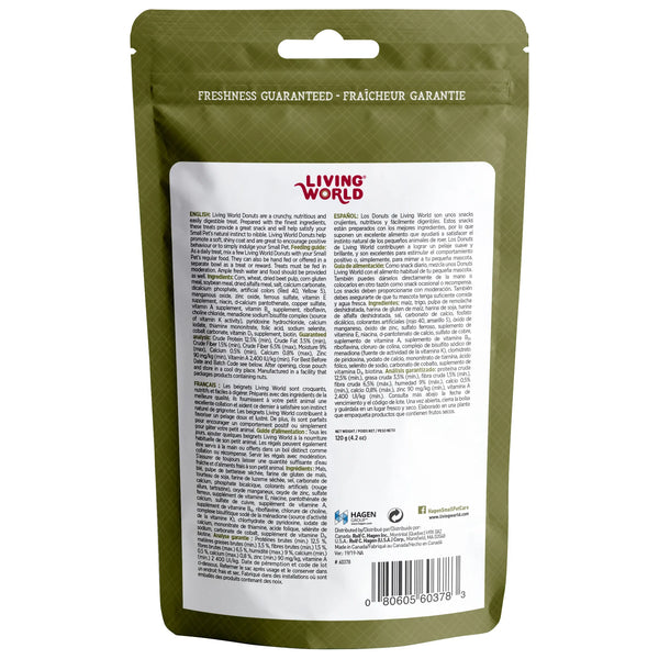 Gâteries pour petits animaux, beignets, 120 g (4,2 oz)