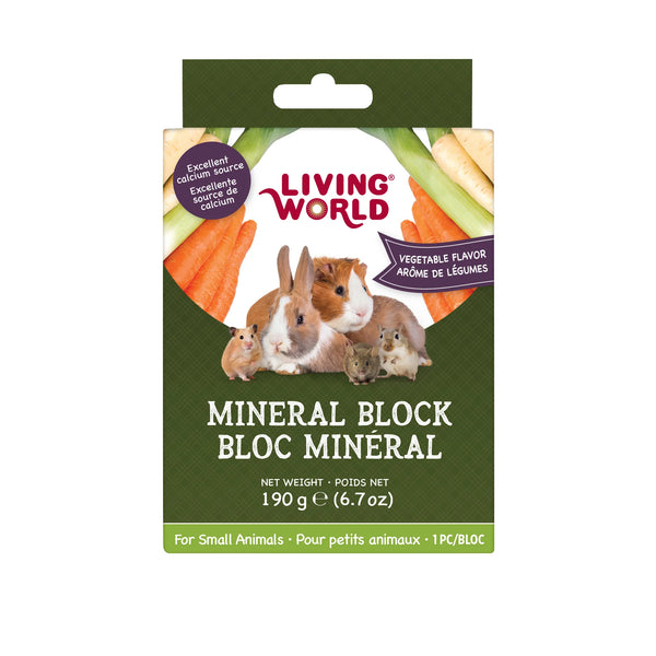 Bloc minéral pour petits animaux, arôme de légumes