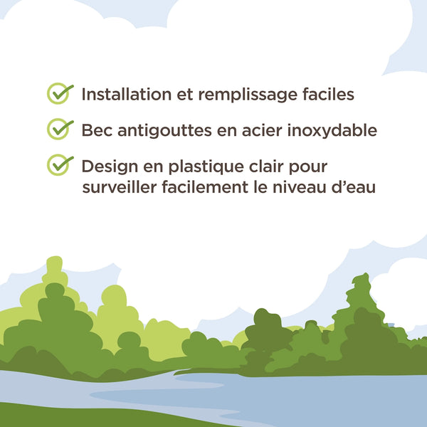 Bouteille à eau étanche Hydrate en plastique transparent avec support pour petits animaux