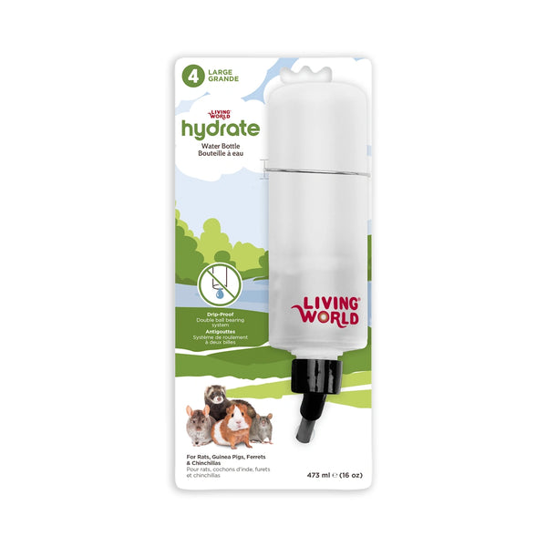 Bouteille à eau étanche Hydrate en plastique transparent avec support pour petits animaux