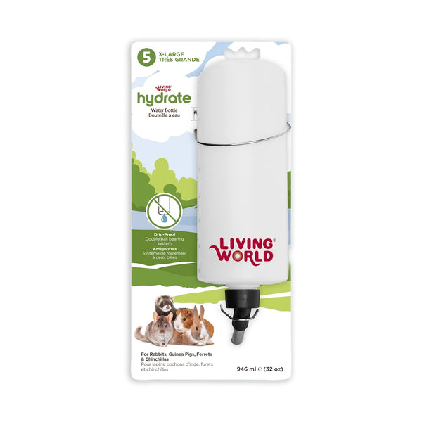 Bouteille à eau étanche Hydrate en plastique transparent avec support pour petits animaux
