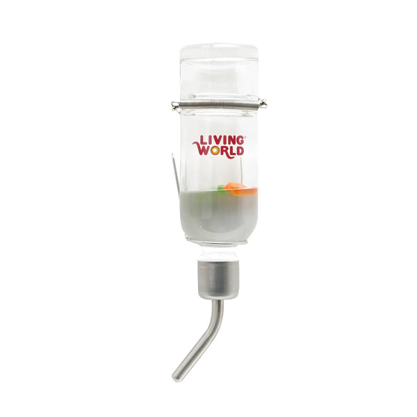 Bouteille à eau Splash Eco+ en verre avec attache à ressort et support pour petits animaux