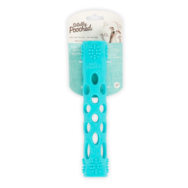Jouet "Totally Pooched, huff'n puff throw stick" jouet en caoutchouc pour chien bâton 10"
