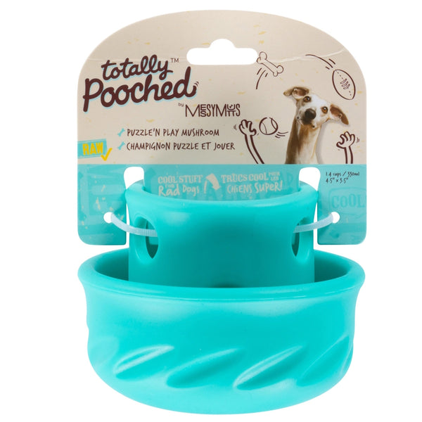 Jouet "Totally Pooched, puzzle'n play" jouet en caoutchouc pour chien - champignon 4"