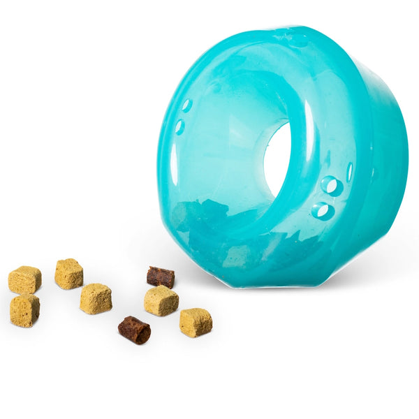 Jouet "Totally Pooched, stuff'n wobble ball" jouet interactif pour chien - 5" bleu