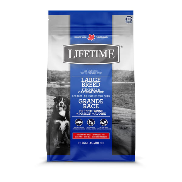 Nourriture pour chien de grande race, poisson/avoine 11.4 kg