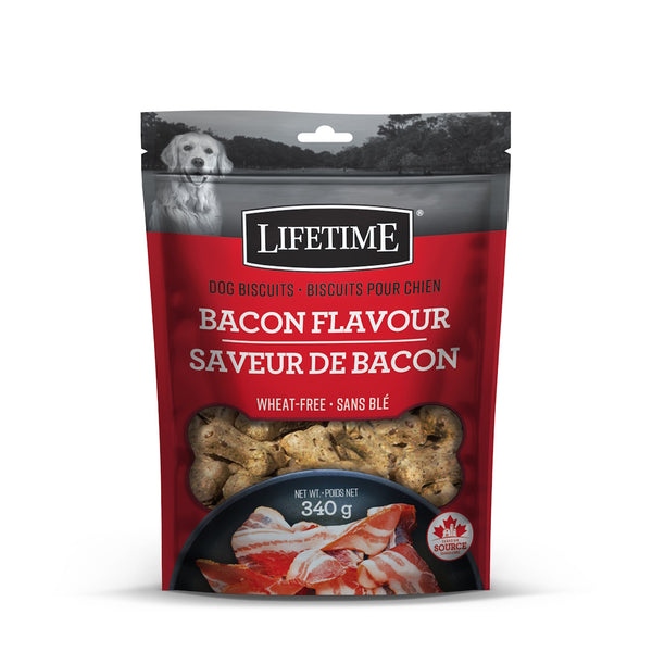 Biscuits pour chien à saveur naturelle de bacon 340g