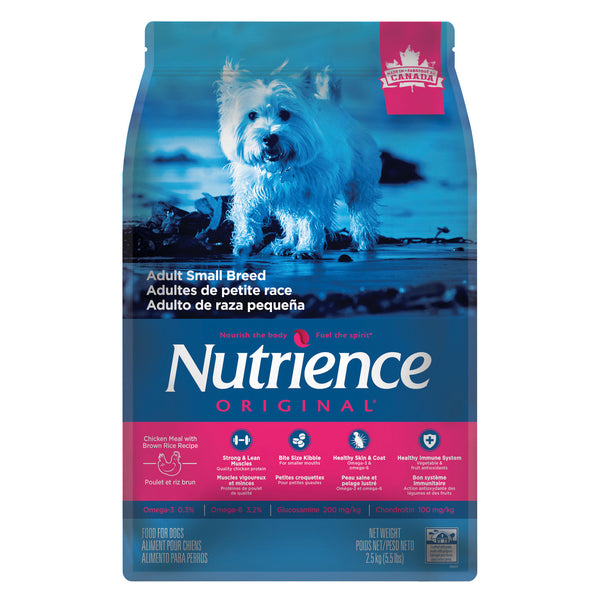 Nourriture Nutrience Original, Adultes de petite race, Poulet et riz brun