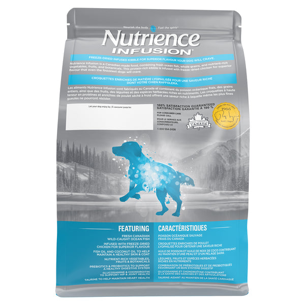 Nourriture Nutrience Infusion, Chiens adultes en santé, Poisson océanique
