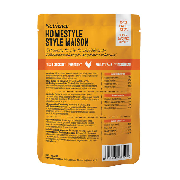 Garnitures Nutrience Style maison pour chiens, Poulet bouddha, 152 g