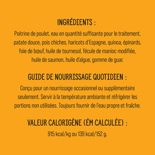 Garnitures Nutrience Style maison pour chiens, Poulet bouddha, 152 g