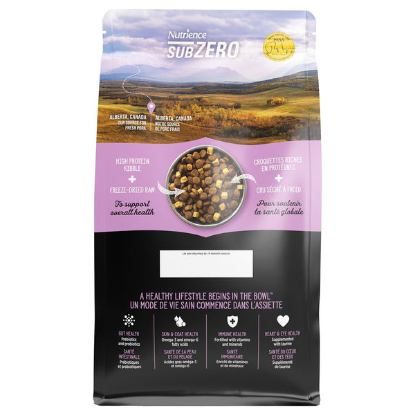Nourriture Nutrience SubZero à ingrédients limités, Repas de porc et pomme
