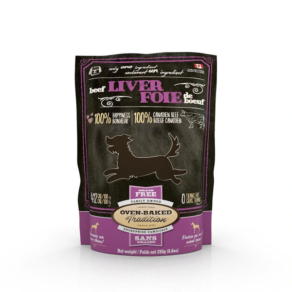 Gâteries pour chien, foie de boeuf déshydraté 250 g