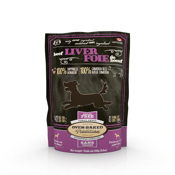 Gâteries pour chien, foie de boeuf déshydraté 250 g