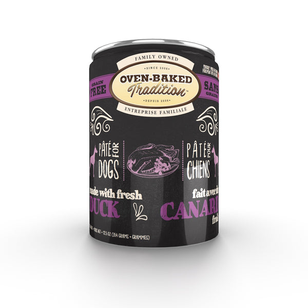 Nourriture en conserves pour chien adulte, pâté de canard