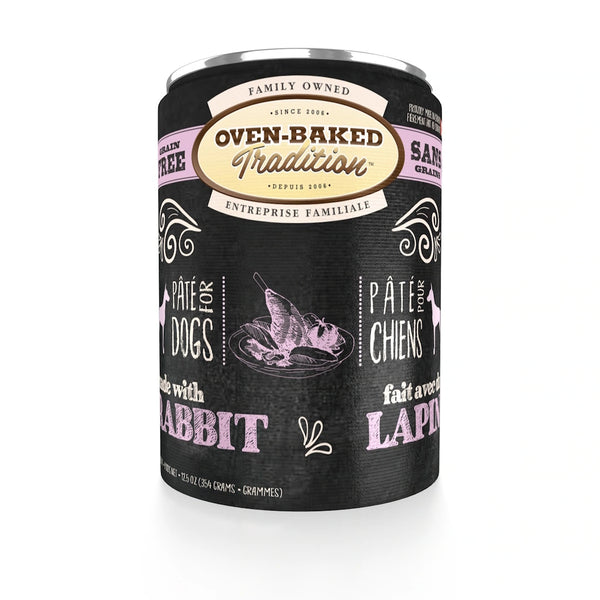 Nourriture en conserves pour chien adulte, pâté de lapin 12,5 oz - Animatout
