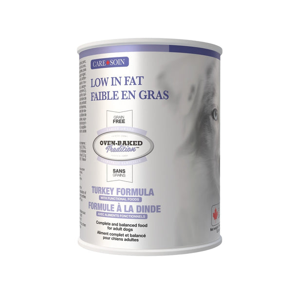 Nourriture en conserves pour chien / faible en gras, pâté à la dinde