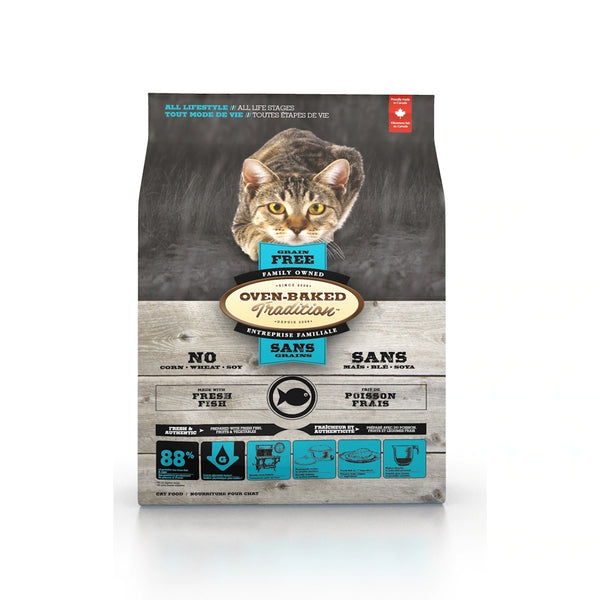 Nourriture sèche sans grains pour chat tout stade de vie - poisson 10lb
