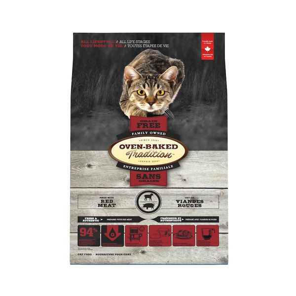 Nourriture sèche sans grains pour chat tout stade de vie - viande rouge