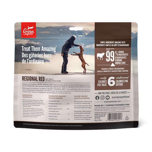 Gâteries lyophilisées pour chien Regional Red 92 g