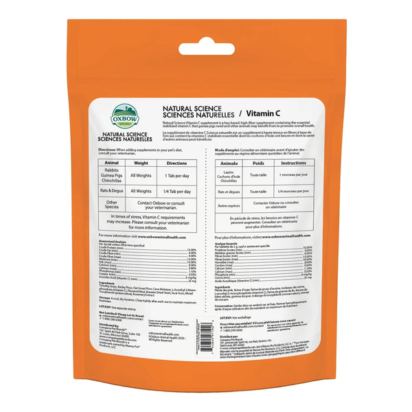 Natural science - suppléments pour petits animaux, vitamine c