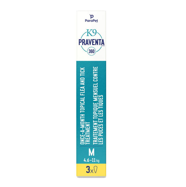 Traitement antiparasitaires K9 Praventa 360, chiens de taille moyenne