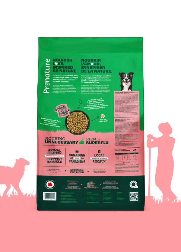 Nourriture pour chien adulte formule Original, toutes races - agneau avec pois et orge - Animatout