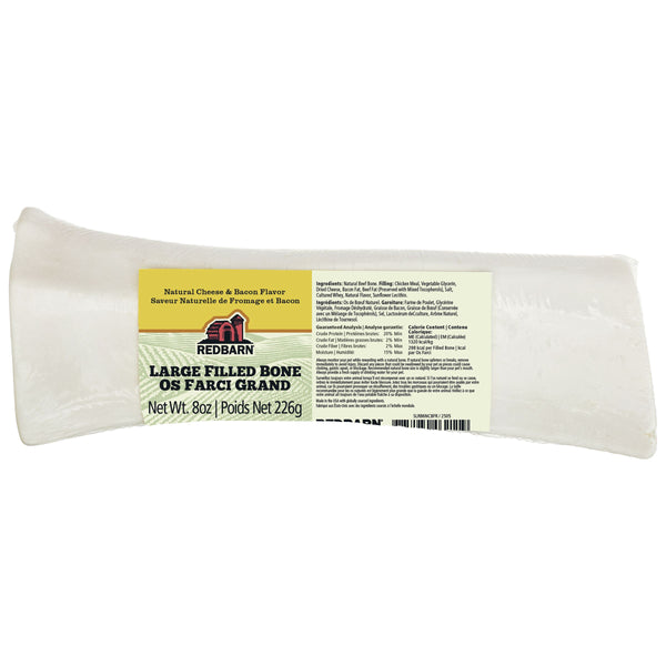 Os naturel fémur farci, saveur de fromage et bacon