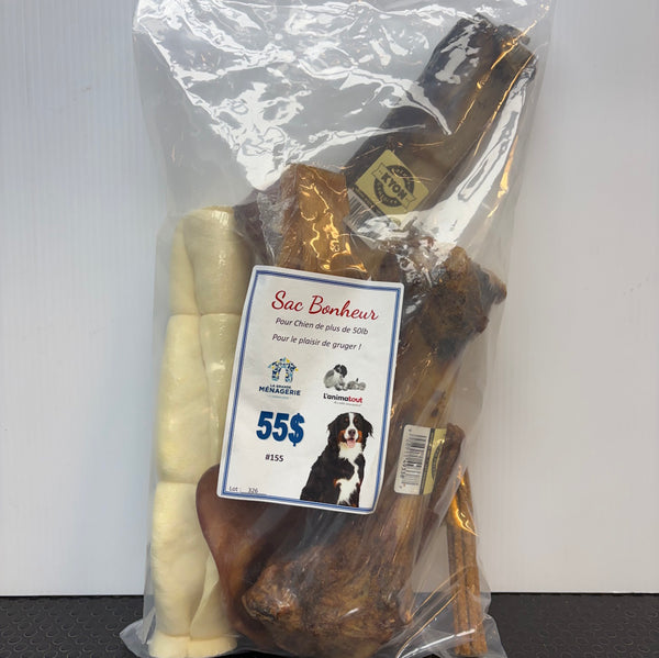 Sac Bonheur – Produits à gruger pour chiens de grande race