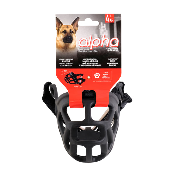 Muselière Alpha Zeus pour chien en caoutchouc thermoplastique flexible