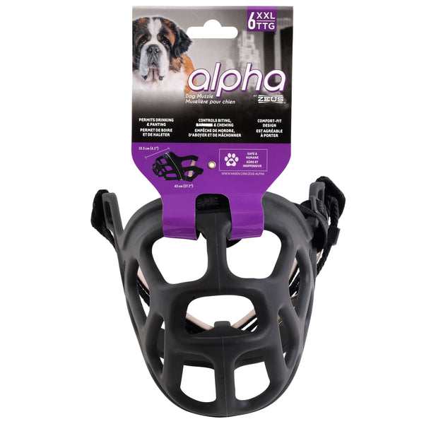 Muselière Alpha Zeus pour chien en caoutchouc thermoplastique flexible