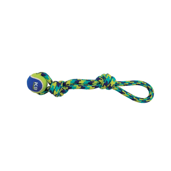 Jouet Fitness Zeus, corde nouée avec balle de tennis à tirer, 43,2 cm (17 po)