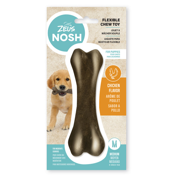 Nosh os à mâcher souple pour chiots, arôme de poulet - Animatout