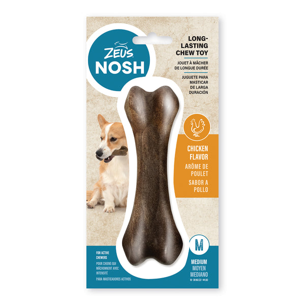 Nosh os à mâcher robuste pour chien, arôme de poulet - Animatout